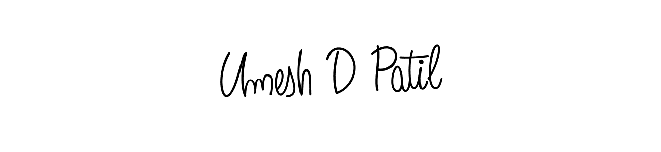 Umesh D Patil stylish signature style. Best Handwritten Sign (Angelique-Rose-font-FFP) for my name. Handwritten Signature Collection Ideas for my name Umesh D Patil. Umesh D Patil signature style 5 images and pictures png