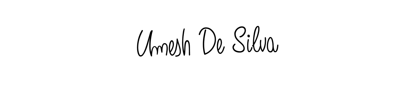 The best way (Angelique-Rose-font-FFP) to make a short signature is to pick only two or three words in your name. The name Umesh De Silva include a total of six letters. For converting this name. Umesh De Silva signature style 5 images and pictures png