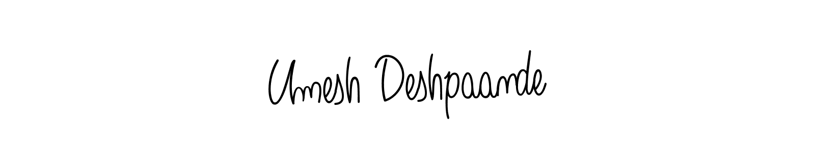 Angelique-Rose-font-FFP is a professional signature style that is perfect for those who want to add a touch of class to their signature. It is also a great choice for those who want to make their signature more unique. Get Umesh Deshpaande name to fancy signature for free. Umesh Deshpaande signature style 5 images and pictures png