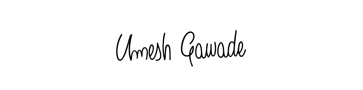 How to make Umesh Gawade name signature. Use Angelique-Rose-font-FFP style for creating short signs online. This is the latest handwritten sign. Umesh Gawade signature style 5 images and pictures png