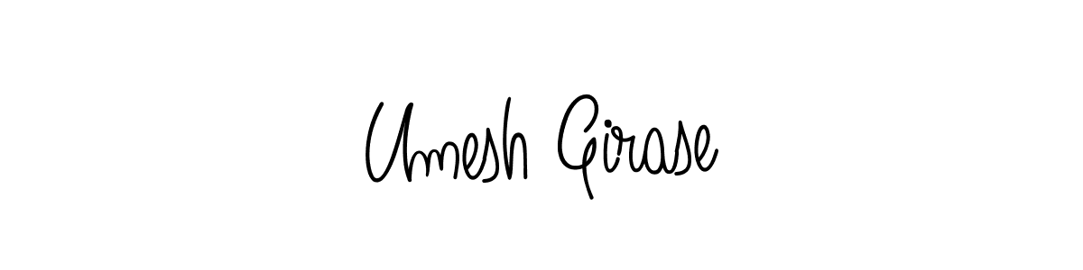 Angelique-Rose-font-FFP is a professional signature style that is perfect for those who want to add a touch of class to their signature. It is also a great choice for those who want to make their signature more unique. Get Umesh Girase name to fancy signature for free. Umesh Girase signature style 5 images and pictures png