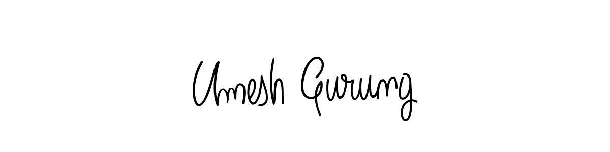 Best and Professional Signature Style for Umesh Gurung. Angelique-Rose-font-FFP Best Signature Style Collection. Umesh Gurung signature style 5 images and pictures png