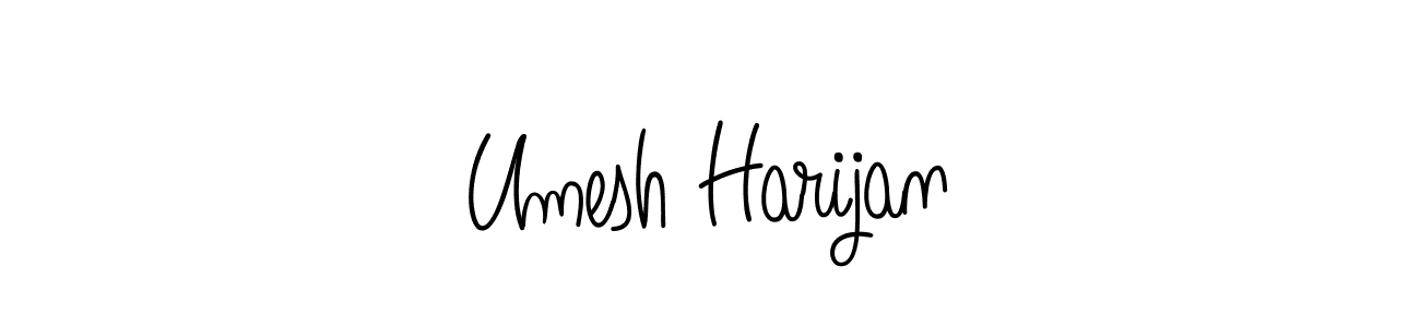 Angelique-Rose-font-FFP is a professional signature style that is perfect for those who want to add a touch of class to their signature. It is also a great choice for those who want to make their signature more unique. Get Umesh Harijan name to fancy signature for free. Umesh Harijan signature style 5 images and pictures png