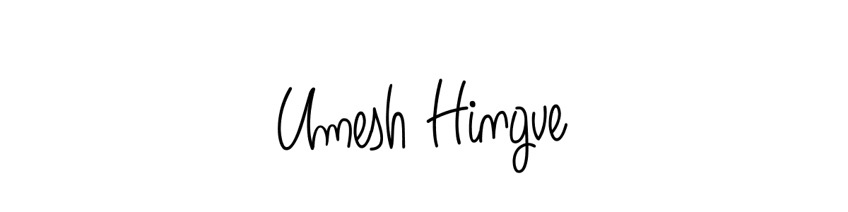 Design your own signature with our free online signature maker. With this signature software, you can create a handwritten (Angelique-Rose-font-FFP) signature for name Umesh Hingve. Umesh Hingve signature style 5 images and pictures png