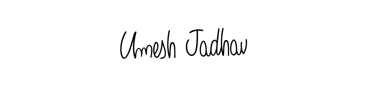 Use a signature maker to create a handwritten signature online. With this signature software, you can design (Angelique-Rose-font-FFP) your own signature for name Umesh Jadhav. Umesh Jadhav signature style 5 images and pictures png