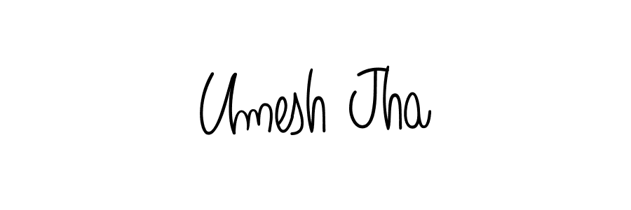 How to Draw Umesh Jha signature style? Angelique-Rose-font-FFP is a latest design signature styles for name Umesh Jha. Umesh Jha signature style 5 images and pictures png