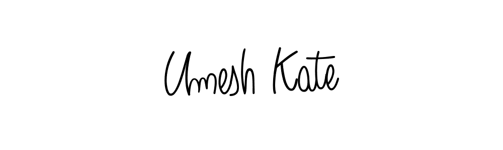 How to make Umesh Kate name signature. Use Angelique-Rose-font-FFP style for creating short signs online. This is the latest handwritten sign. Umesh Kate signature style 5 images and pictures png