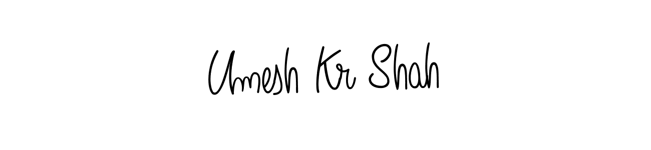 Design your own signature with our free online signature maker. With this signature software, you can create a handwritten (Angelique-Rose-font-FFP) signature for name Umesh Kr Shah. Umesh Kr Shah signature style 5 images and pictures png