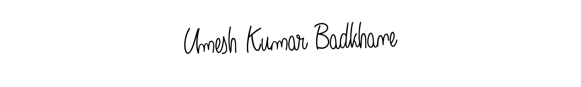 You should practise on your own different ways (Angelique-Rose-font-FFP) to write your name (Umesh Kumar Badkhane) in signature. don't let someone else do it for you. Umesh Kumar Badkhane signature style 5 images and pictures png