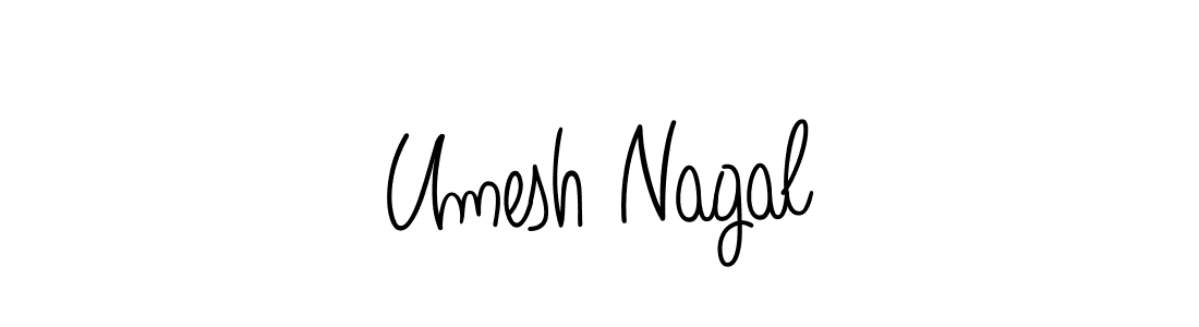 The best way (Angelique-Rose-font-FFP) to make a short signature is to pick only two or three words in your name. The name Umesh Nagal include a total of six letters. For converting this name. Umesh Nagal signature style 5 images and pictures png
