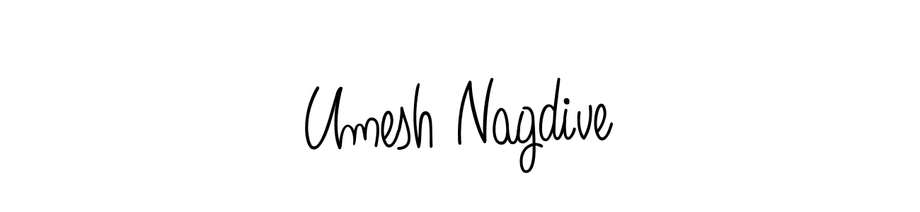 Create a beautiful signature design for name Umesh Nagdive. With this signature (Angelique-Rose-font-FFP) fonts, you can make a handwritten signature for free. Umesh Nagdive signature style 5 images and pictures png