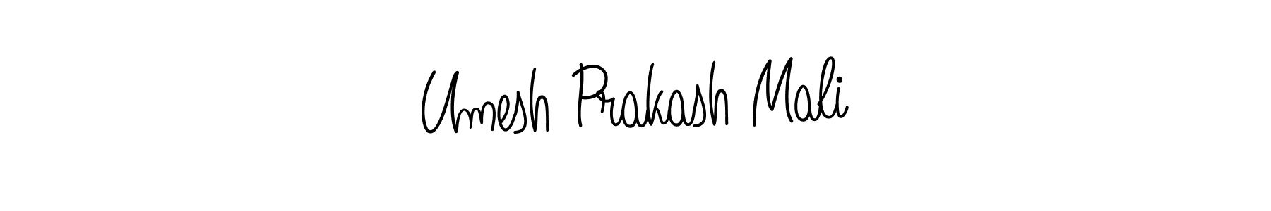Umesh Prakash Mali stylish signature style. Best Handwritten Sign (Angelique-Rose-font-FFP) for my name. Handwritten Signature Collection Ideas for my name Umesh Prakash Mali. Umesh Prakash Mali signature style 5 images and pictures png