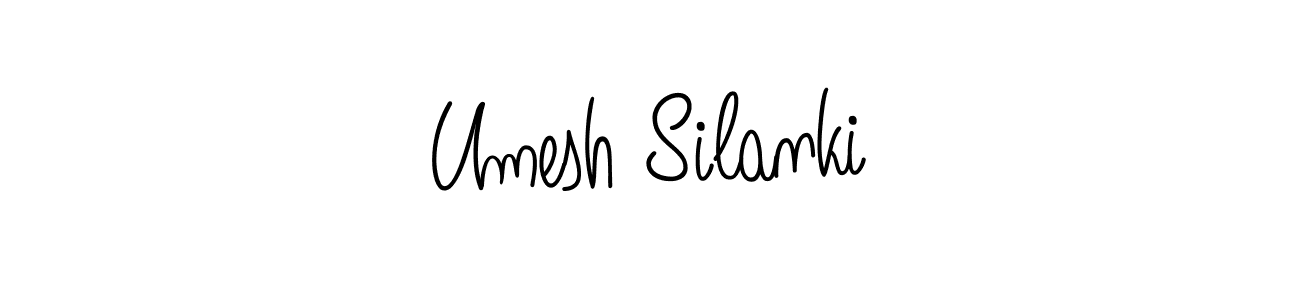 Make a beautiful signature design for name Umesh Silanki. With this signature (Angelique-Rose-font-FFP) style, you can create a handwritten signature for free. Umesh Silanki signature style 5 images and pictures png