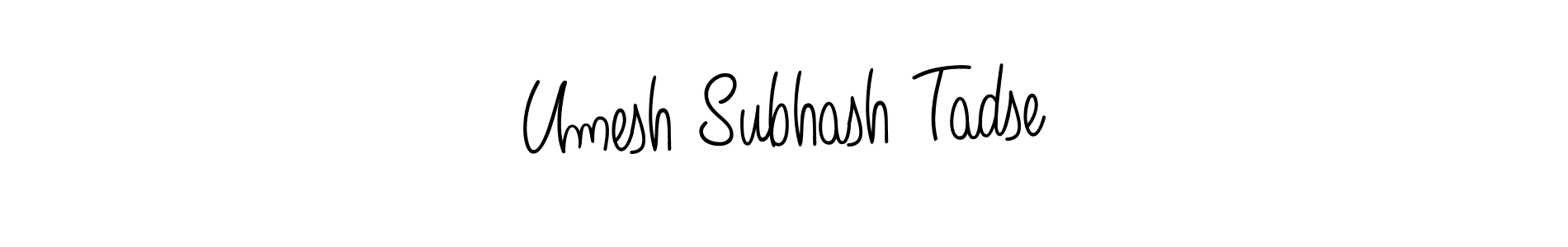 You should practise on your own different ways (Angelique-Rose-font-FFP) to write your name (Umesh Subhash Tadse) in signature. don't let someone else do it for you. Umesh Subhash Tadse signature style 5 images and pictures png
