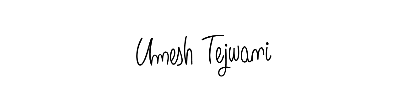 How to make Umesh Tejwani name signature. Use Angelique-Rose-font-FFP style for creating short signs online. This is the latest handwritten sign. Umesh Tejwani signature style 5 images and pictures png