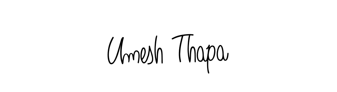 Use a signature maker to create a handwritten signature online. With this signature software, you can design (Angelique-Rose-font-FFP) your own signature for name Umesh Thapa. Umesh Thapa signature style 5 images and pictures png