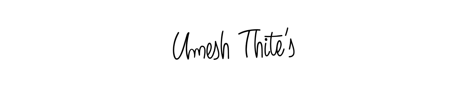 Design your own signature with our free online signature maker. With this signature software, you can create a handwritten (Angelique-Rose-font-FFP) signature for name Umesh Thite’s. Umesh Thite’s signature style 5 images and pictures png