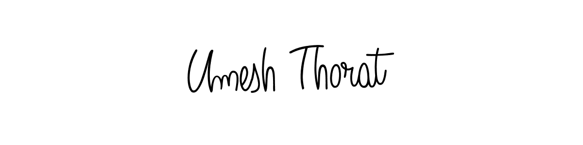 You should practise on your own different ways (Angelique-Rose-font-FFP) to write your name (Umesh Thorat) in signature. don't let someone else do it for you. Umesh Thorat signature style 5 images and pictures png