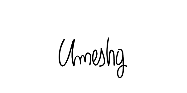 How to make Umeshg name signature. Use Angelique-Rose-font-FFP style for creating short signs online. This is the latest handwritten sign. Umeshg signature style 5 images and pictures png