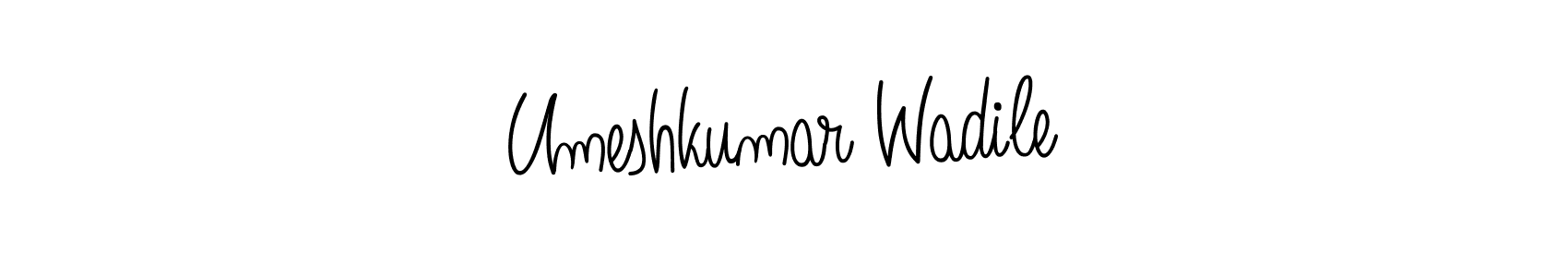 Angelique-Rose-font-FFP is a professional signature style that is perfect for those who want to add a touch of class to their signature. It is also a great choice for those who want to make their signature more unique. Get Umeshkumar Wadile name to fancy signature for free. Umeshkumar Wadile signature style 5 images and pictures png