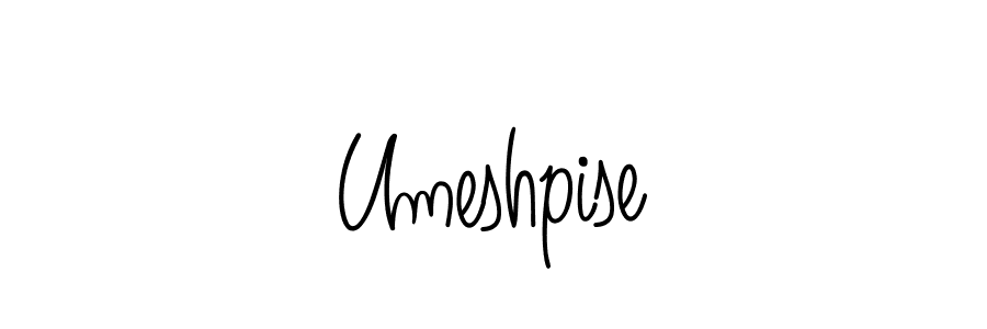 Make a beautiful signature design for name Umeshpise. With this signature (Angelique-Rose-font-FFP) style, you can create a handwritten signature for free. Umeshpise signature style 5 images and pictures png