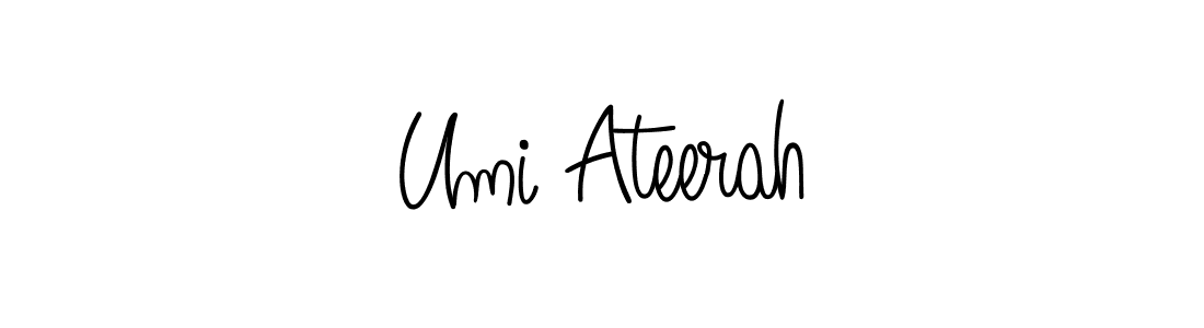 Also we have Umi Ateerah name is the best signature style. Create professional handwritten signature collection using Angelique-Rose-font-FFP autograph style. Umi Ateerah signature style 5 images and pictures png