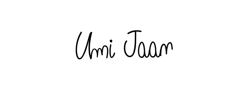 You should practise on your own different ways (Angelique-Rose-font-FFP) to write your name (Umi Jaan) in signature. don't let someone else do it for you. Umi Jaan signature style 5 images and pictures png