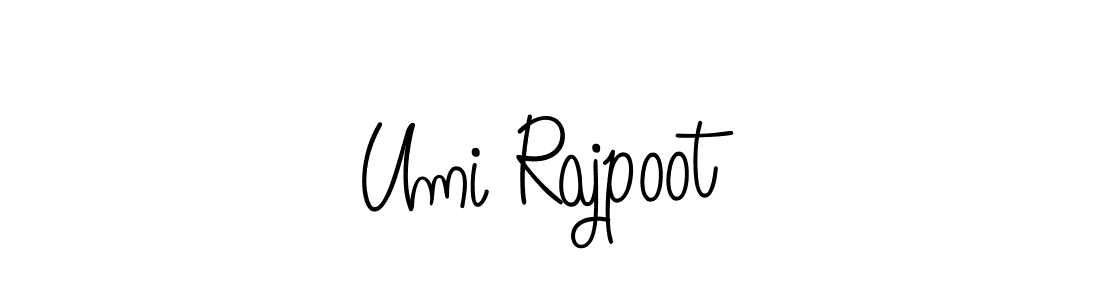 How to make Umi Rajpoot name signature. Use Angelique-Rose-font-FFP style for creating short signs online. This is the latest handwritten sign. Umi Rajpoot signature style 5 images and pictures png