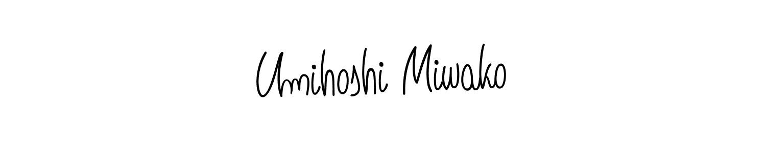 It looks lik you need a new signature style for name Umihoshi Miwako. Design unique handwritten (Angelique-Rose-font-FFP) signature with our free signature maker in just a few clicks. Umihoshi Miwako signature style 5 images and pictures png