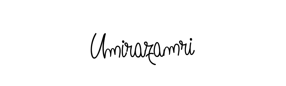 How to Draw Umirazamri signature style? Angelique-Rose-font-FFP is a latest design signature styles for name Umirazamri. Umirazamri signature style 5 images and pictures png