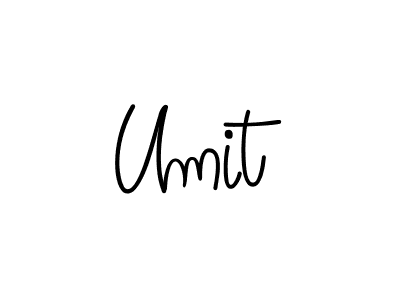 Umit stylish signature style. Best Handwritten Sign (Angelique-Rose-font-FFP) for my name. Handwritten Signature Collection Ideas for my name Umit. Umit signature style 5 images and pictures png