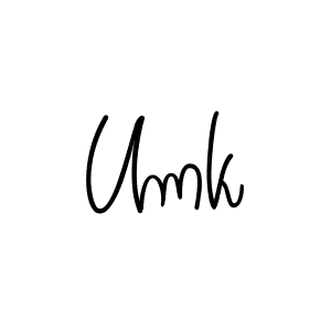 Umk stylish signature style. Best Handwritten Sign (Angelique-Rose-font-FFP) for my name. Handwritten Signature Collection Ideas for my name Umk. Umk signature style 5 images and pictures png