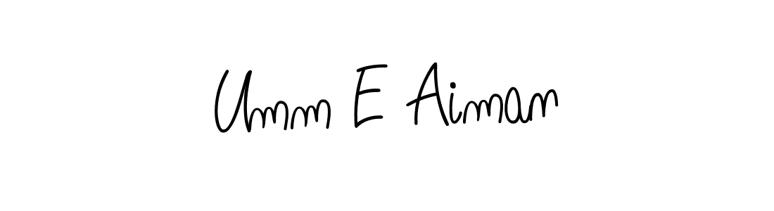 Design your own signature with our free online signature maker. With this signature software, you can create a handwritten (Angelique-Rose-font-FFP) signature for name Umm E Aiman. Umm E Aiman signature style 5 images and pictures png