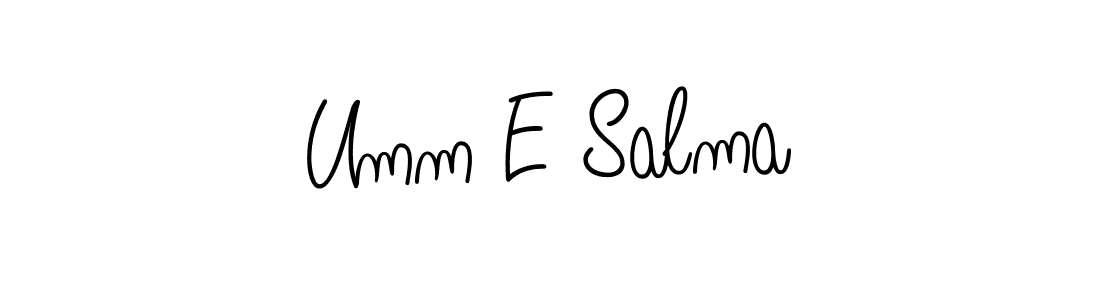 Use a signature maker to create a handwritten signature online. With this signature software, you can design (Angelique-Rose-font-FFP) your own signature for name Umm E Salma. Umm E Salma signature style 5 images and pictures png