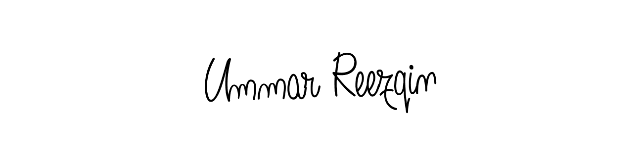 Design your own signature with our free online signature maker. With this signature software, you can create a handwritten (Angelique-Rose-font-FFP) signature for name Ummar Reezqin. Ummar Reezqin signature style 5 images and pictures png