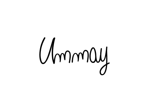 Use a signature maker to create a handwritten signature online. With this signature software, you can design (Angelique-Rose-font-FFP) your own signature for name Ummay. Ummay signature style 5 images and pictures png