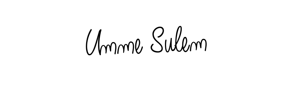 The best way (Angelique-Rose-font-FFP) to make a short signature is to pick only two or three words in your name. The name Umme Sulem include a total of six letters. For converting this name. Umme Sulem signature style 5 images and pictures png
