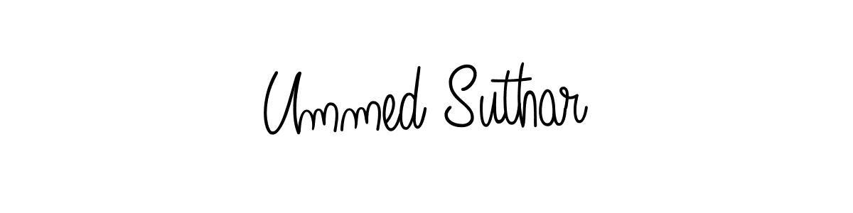 Make a beautiful signature design for name Ummed Suthar. With this signature (Angelique-Rose-font-FFP) style, you can create a handwritten signature for free. Ummed Suthar signature style 5 images and pictures png