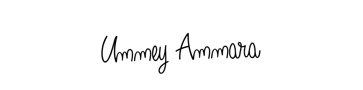 How to make Ummey Ammara name signature. Use Angelique-Rose-font-FFP style for creating short signs online. This is the latest handwritten sign. Ummey Ammara signature style 5 images and pictures png