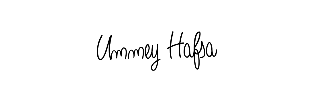 Make a beautiful signature design for name Ummey Hafsa. With this signature (Angelique-Rose-font-FFP) style, you can create a handwritten signature for free. Ummey Hafsa signature style 5 images and pictures png