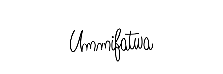 Design your own signature with our free online signature maker. With this signature software, you can create a handwritten (Angelique-Rose-font-FFP) signature for name Ummifatwa. Ummifatwa signature style 5 images and pictures png