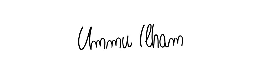 Design your own signature with our free online signature maker. With this signature software, you can create a handwritten (Angelique-Rose-font-FFP) signature for name Ummu Ilham. Ummu Ilham signature style 5 images and pictures png