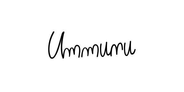 Design your own signature with our free online signature maker. With this signature software, you can create a handwritten (Angelique-Rose-font-FFP) signature for name Ummunu. Ummunu signature style 5 images and pictures png