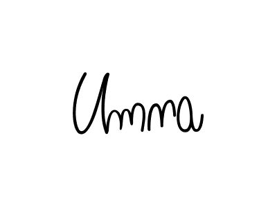 Design your own signature with our free online signature maker. With this signature software, you can create a handwritten (Angelique-Rose-font-FFP) signature for name Umna. Umna signature style 5 images and pictures png