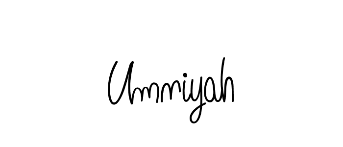 if you are searching for the best signature style for your name Umniyah. so please give up your signature search. here we have designed multiple signature styles  using Angelique-Rose-font-FFP. Umniyah signature style 5 images and pictures png