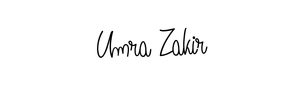 Design your own signature with our free online signature maker. With this signature software, you can create a handwritten (Angelique-Rose-font-FFP) signature for name Umra Zakir. Umra Zakir signature style 5 images and pictures png