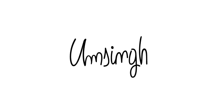 Create a beautiful signature design for name Umsingh. With this signature (Angelique-Rose-font-FFP) fonts, you can make a handwritten signature for free. Umsingh signature style 5 images and pictures png