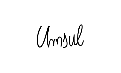 How to make Umsul name signature. Use Angelique-Rose-font-FFP style for creating short signs online. This is the latest handwritten sign. Umsul signature style 5 images and pictures png