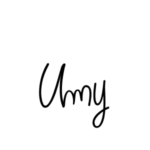 Create a beautiful signature design for name Umy. With this signature (Angelique-Rose-font-FFP) fonts, you can make a handwritten signature for free. Umy signature style 5 images and pictures png