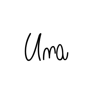 The best way (Angelique-Rose-font-FFP) to make a short signature is to pick only two or three words in your name. The name Una include a total of six letters. For converting this name. Una signature style 5 images and pictures png